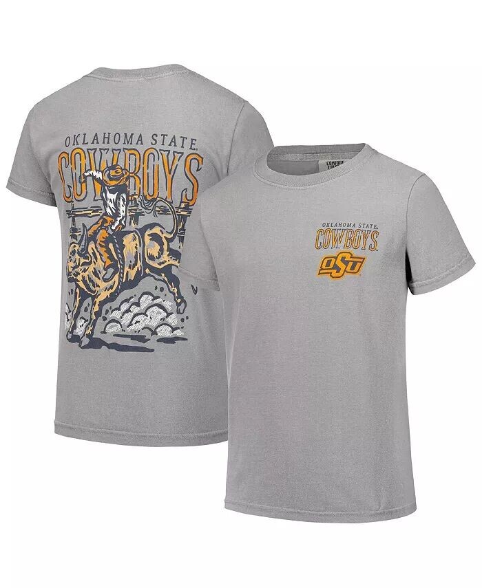 

Футболка Big Boys and Girls Gray Oklahoma State Cowboys Hyperlocal Comfort Colors Image One