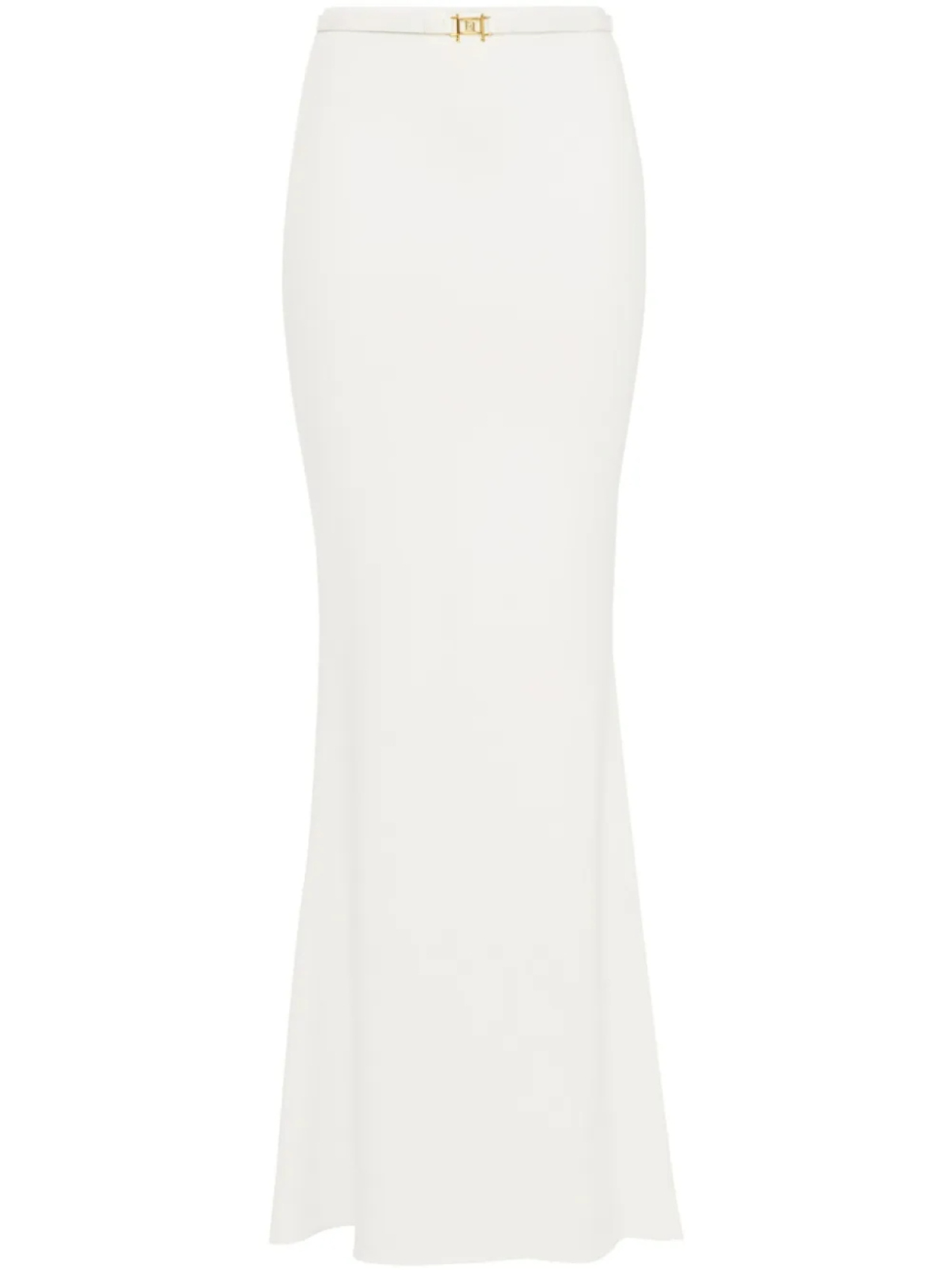

Креповая юбка макси с поясом Elisabetta Franchi, белый