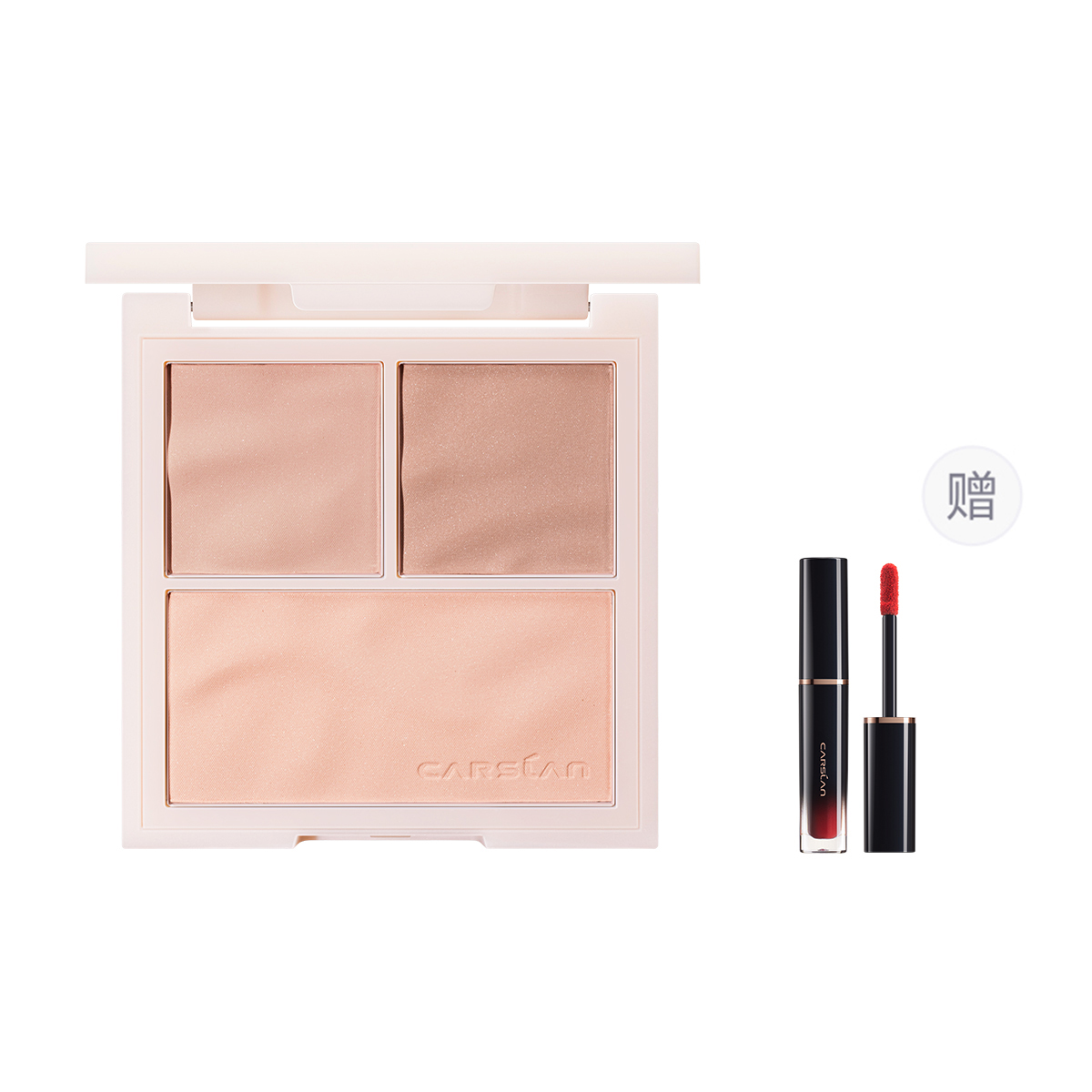 

Палетка румян Pompompurin Three Color Cheek Powder Blush 10,5г Carslan