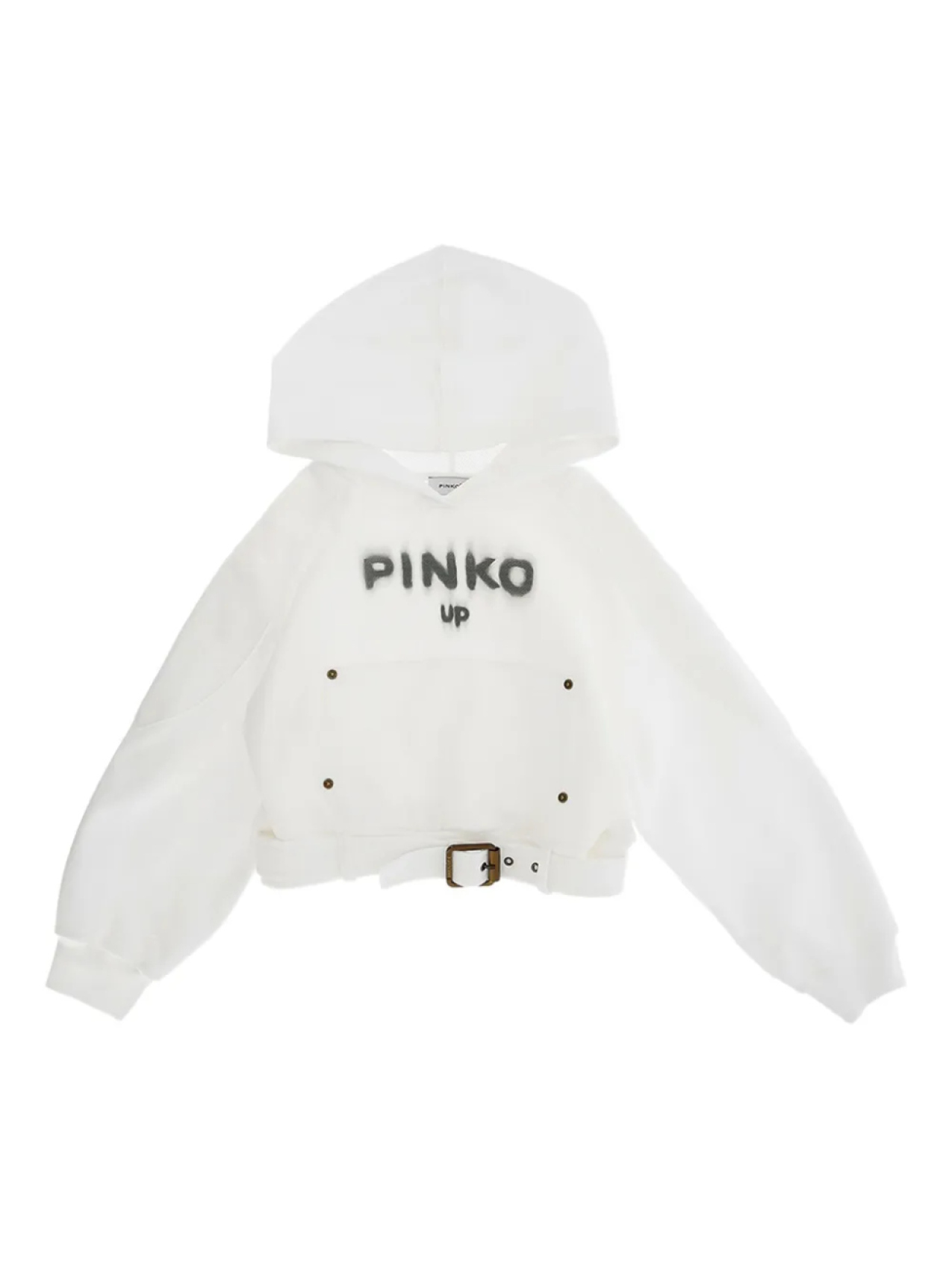 

Pinko Kids худи с поясом и логотипом, белый