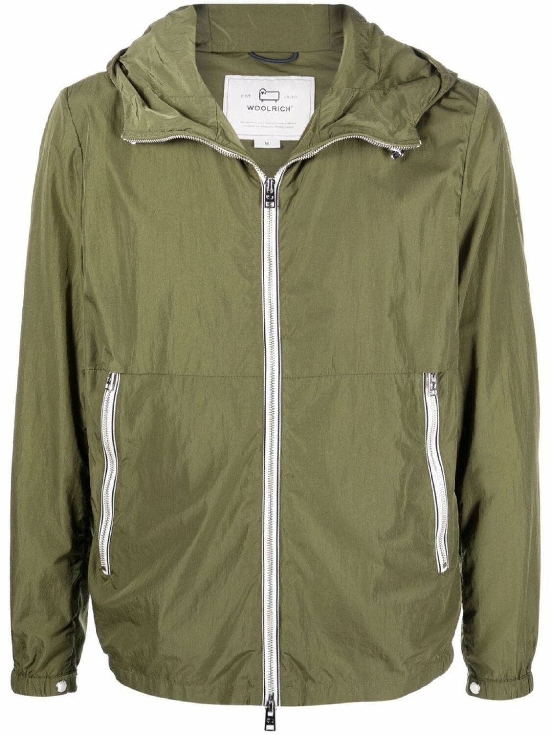 

Woolrich куртка на молнии с капюшоном, зеленый