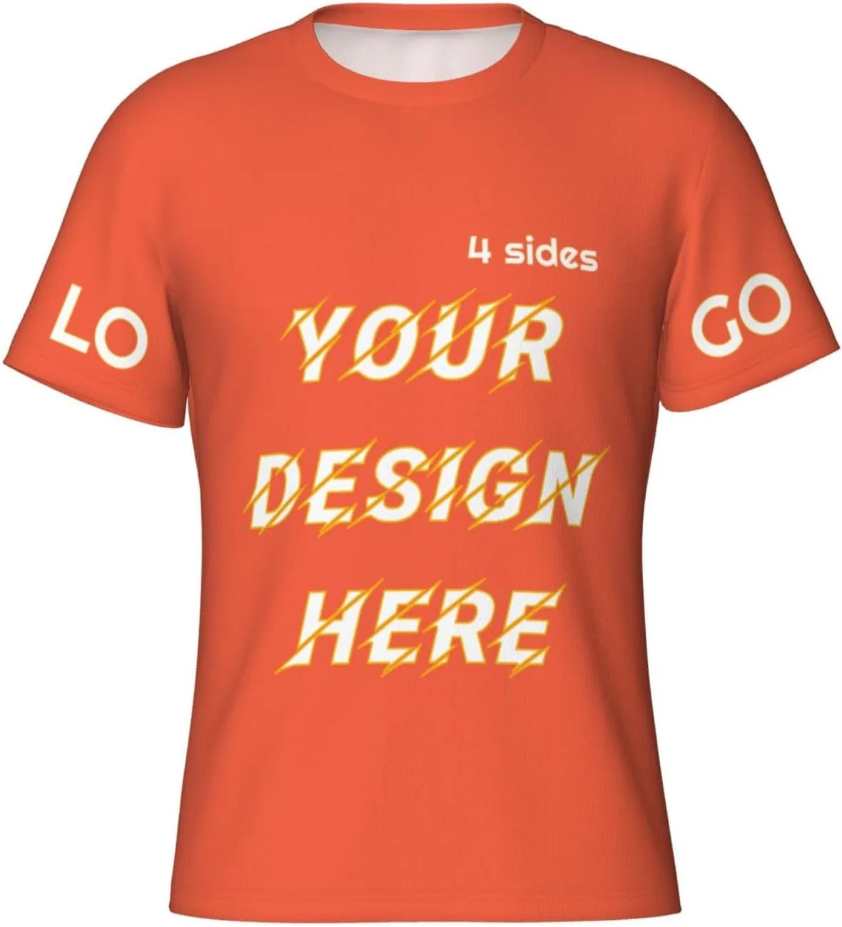 Футболка с принтом, Polyester, Orange