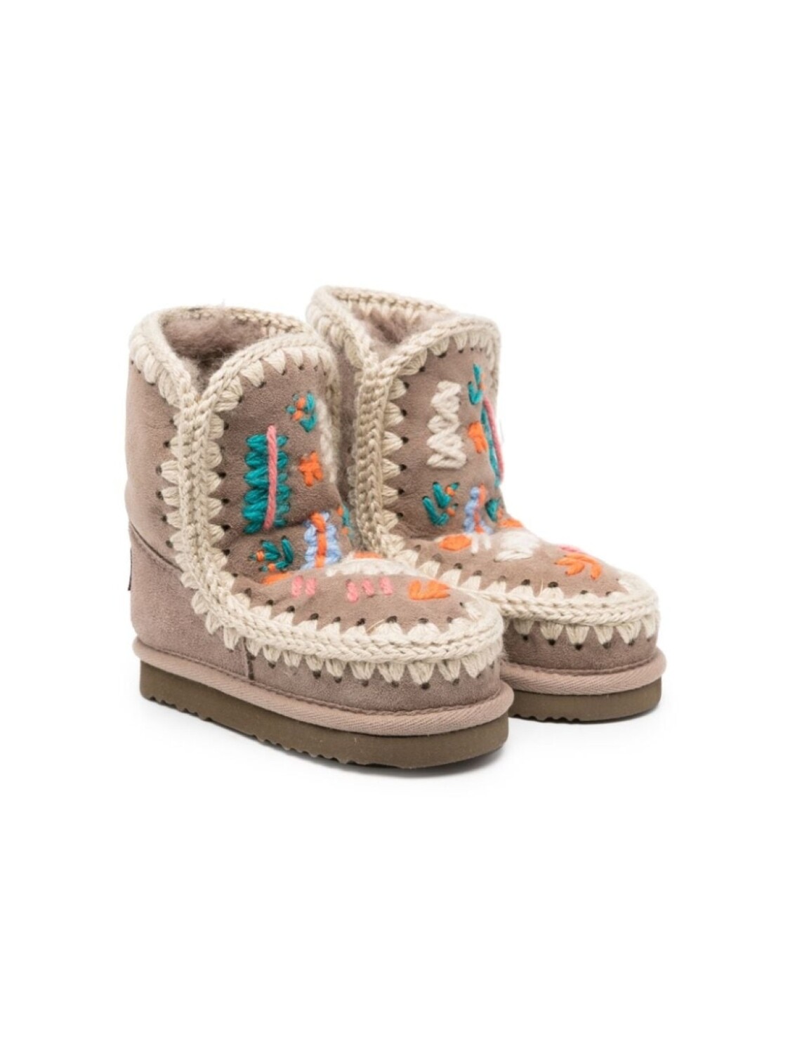 

Mou Kids сапоги Eskimo с вышивкой, серый