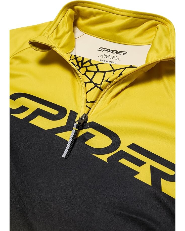 Топ Spyder Kids Incline 1/2 Zip Top, цвет Acid Yellow — фото 2