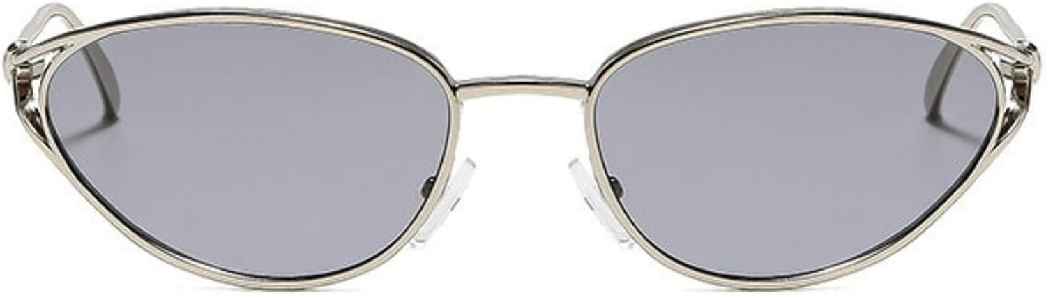 

Солнцезащитные очки Willochra Fashion 90s «кошачий глаз» для женщин, модные треугольные солнцезащитные очки в металлической оправе, овальные солнцезащитные очки для женщин с защитой от УФ-излучения UV400, C4