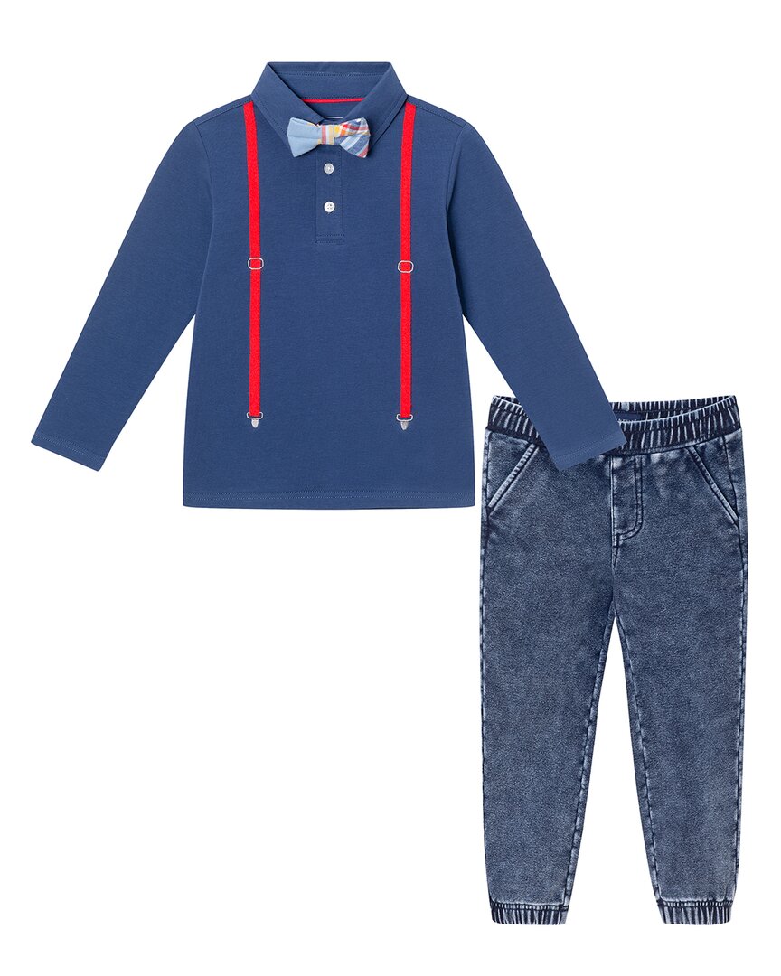 

Комплект из 2 предметов: рубашка и брюки от Andy & Evan, синий