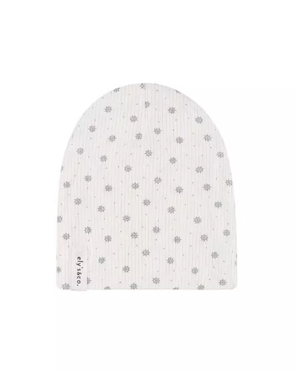 

Хлопковая ребристая шапочка унисекс для малышей Ely'S & Co., белый