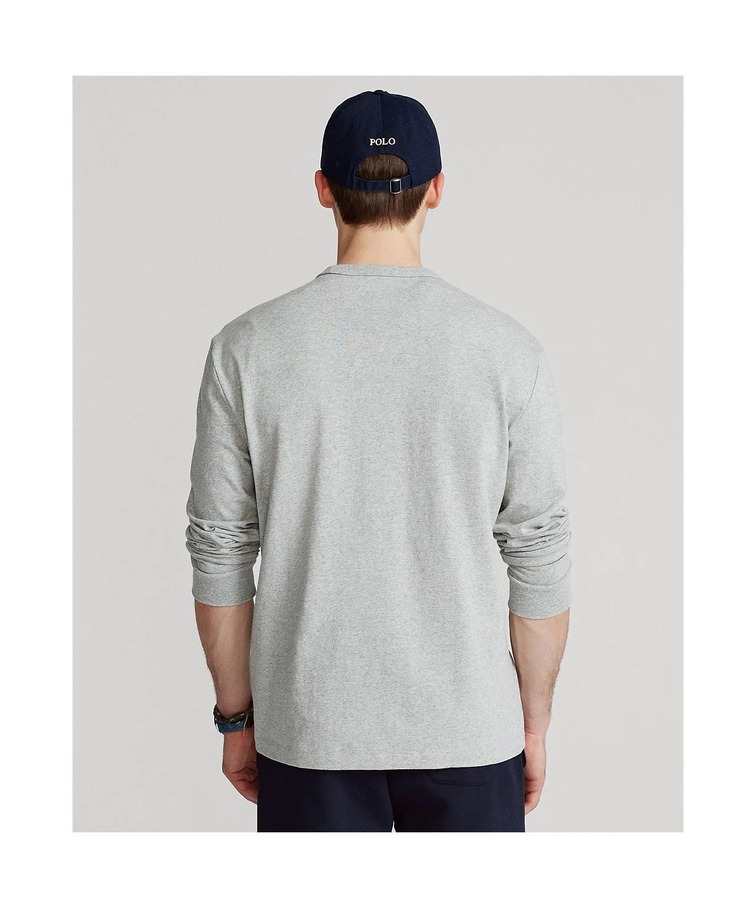 Классическая трикотажная футболка с длинными рукавами Polo Ralph Lauren, 020 Gray — фото 4