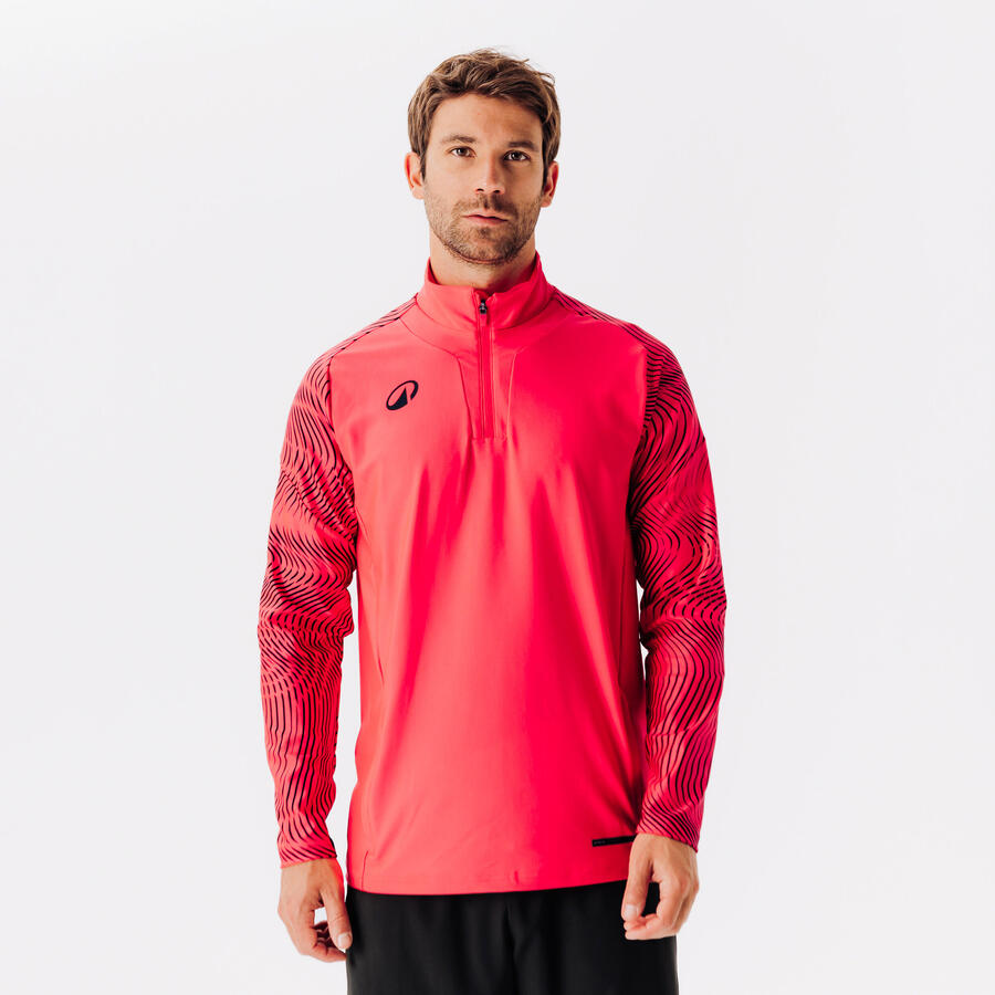 

KIPSTA Футболка с молнией 1/2 - Viralto Wavy Club розовая/чёрная