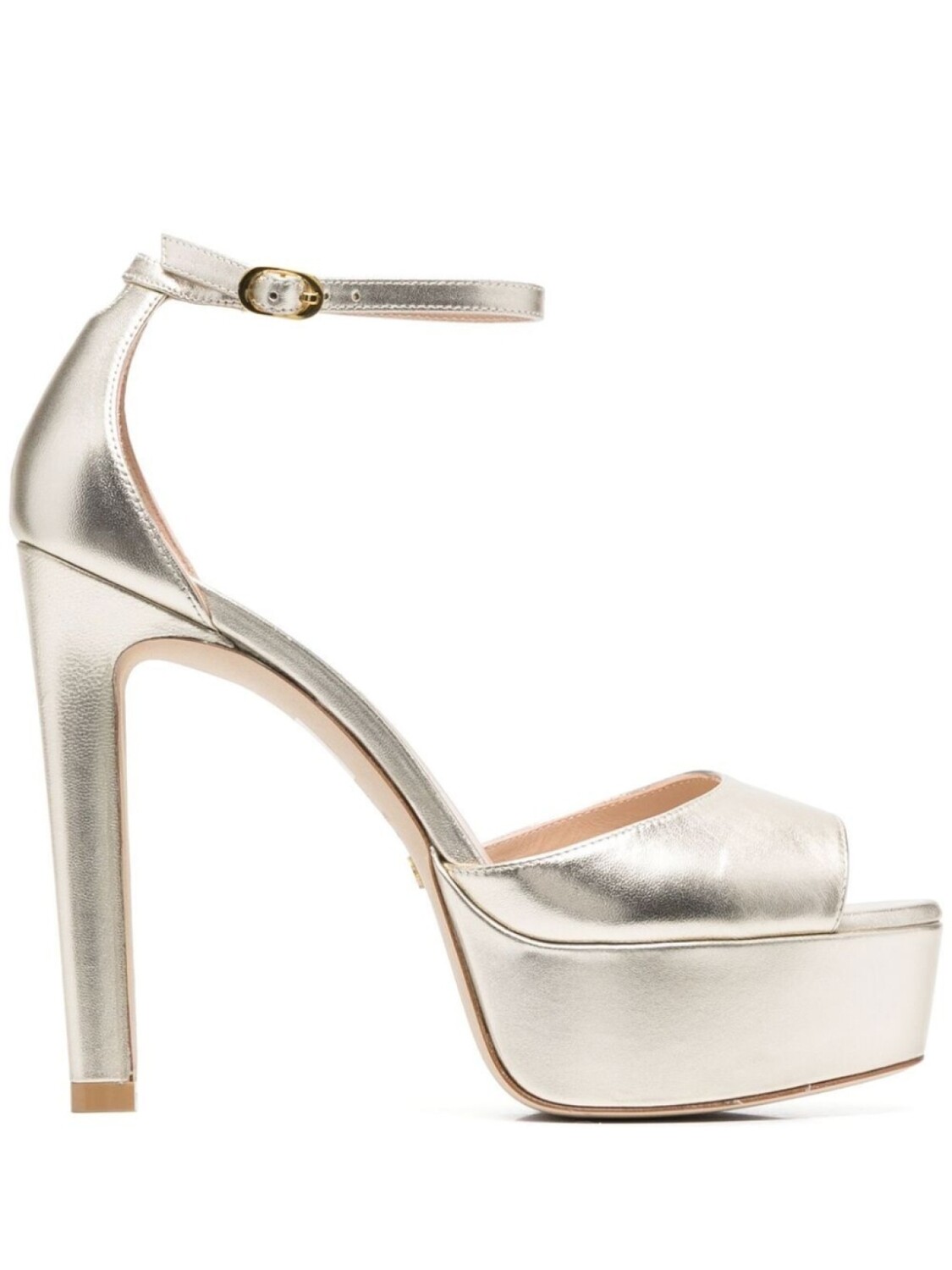Босоножки Disco 130 на платформе Stuart Weitzman, золотой