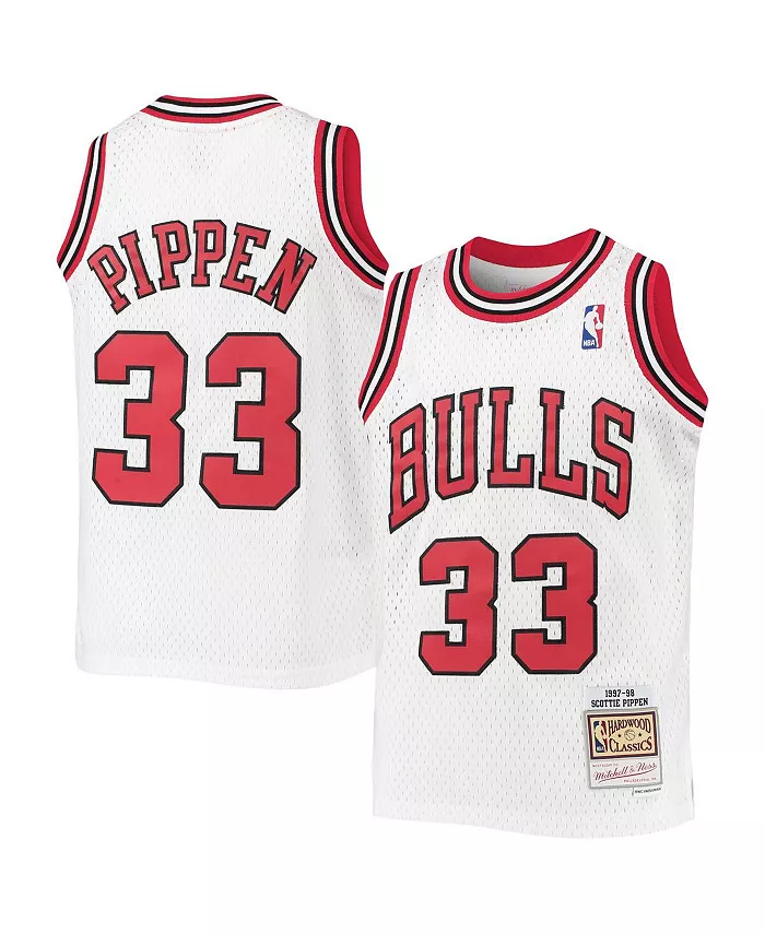 

Футболка Big Boys Scottie Pippen White Chicago Bulls 1997-98 Hardwood Classics Swingman Jersey Mitchell & Ness