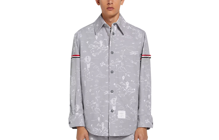 

THOM BROWNE Куртка мужская серая, Gray