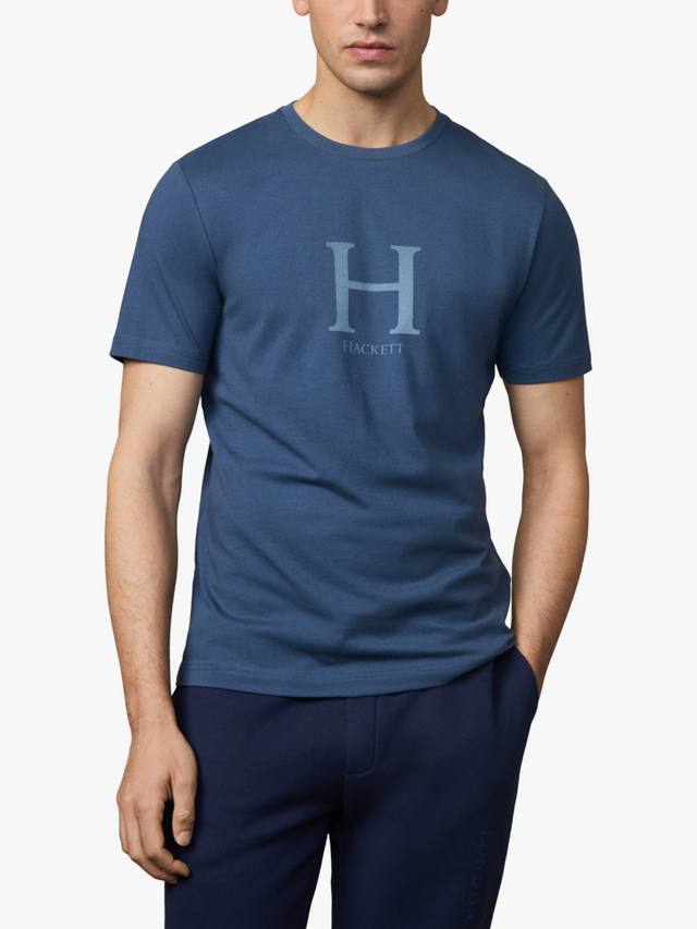 

Футболка H Graphic Classic Fit Hackett London, Dark Denim Blue