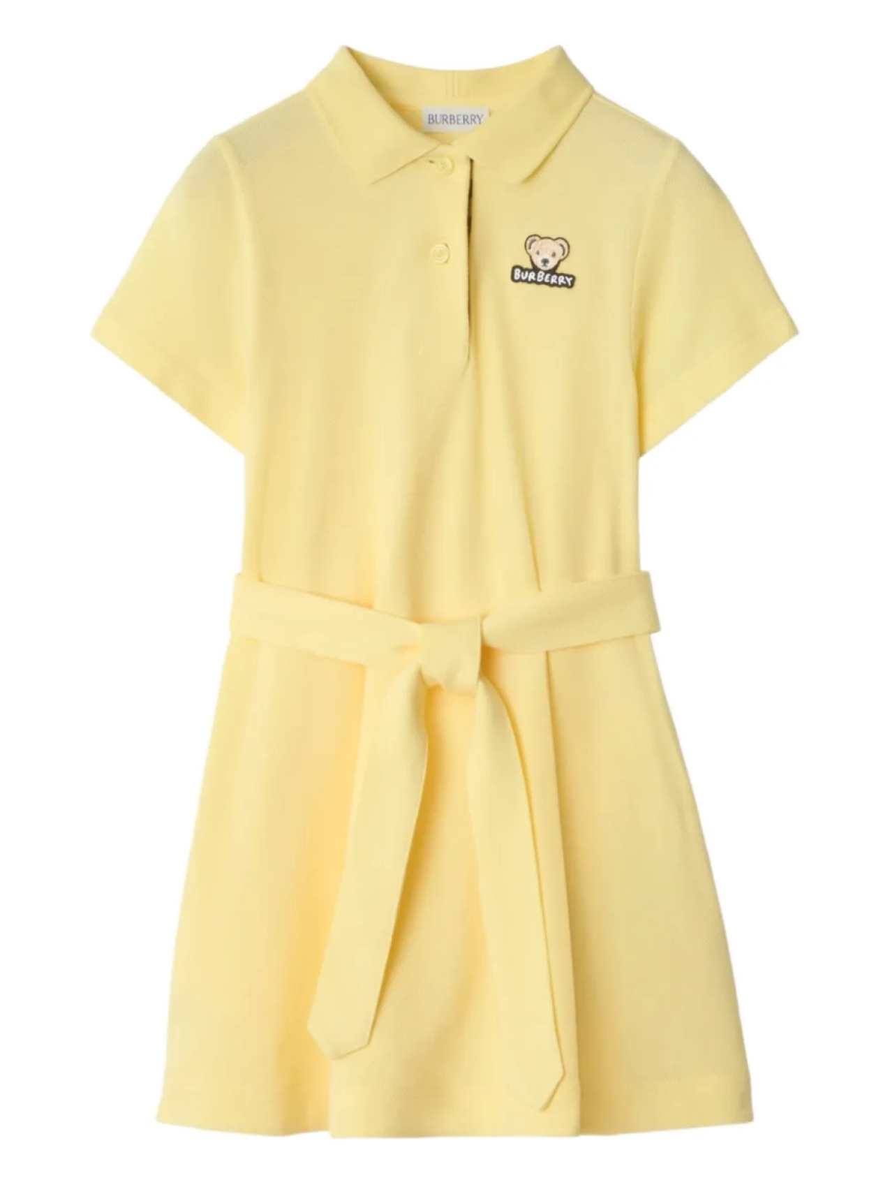 

Платье Burberry Kids из хлопка, желтый
