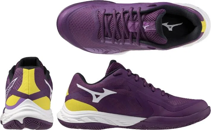 Унисекс кроссовки для бадминтона «Wave Fang EL 2» от Mizuno, 03 (Purple X White X Yellow) — фото 3
