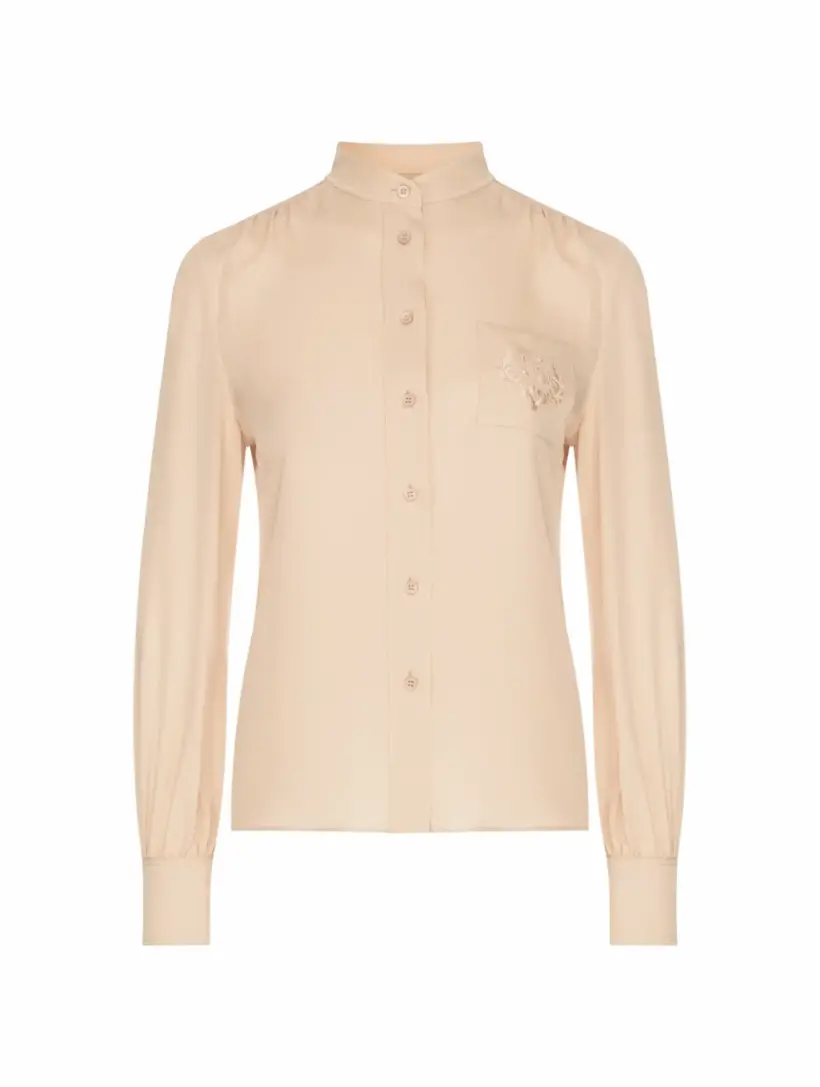 

Шёлковая рубашка Lydia Loro Piana, бежевый