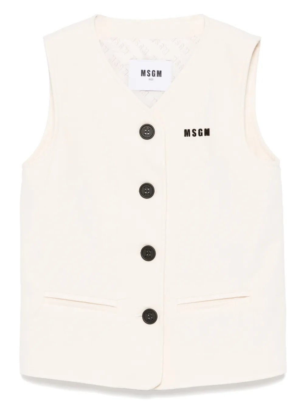 

Хлопковый жилет MSGM Kids, белый