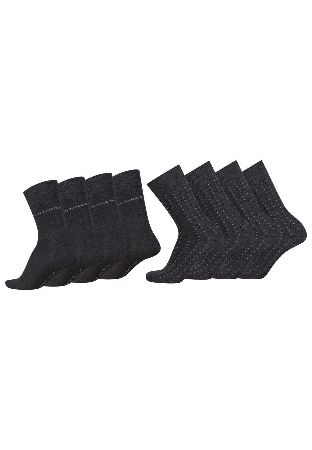 

Носки BASIC DOT FÜR ALLTAG 8 PACK TOM TAILOR, серый