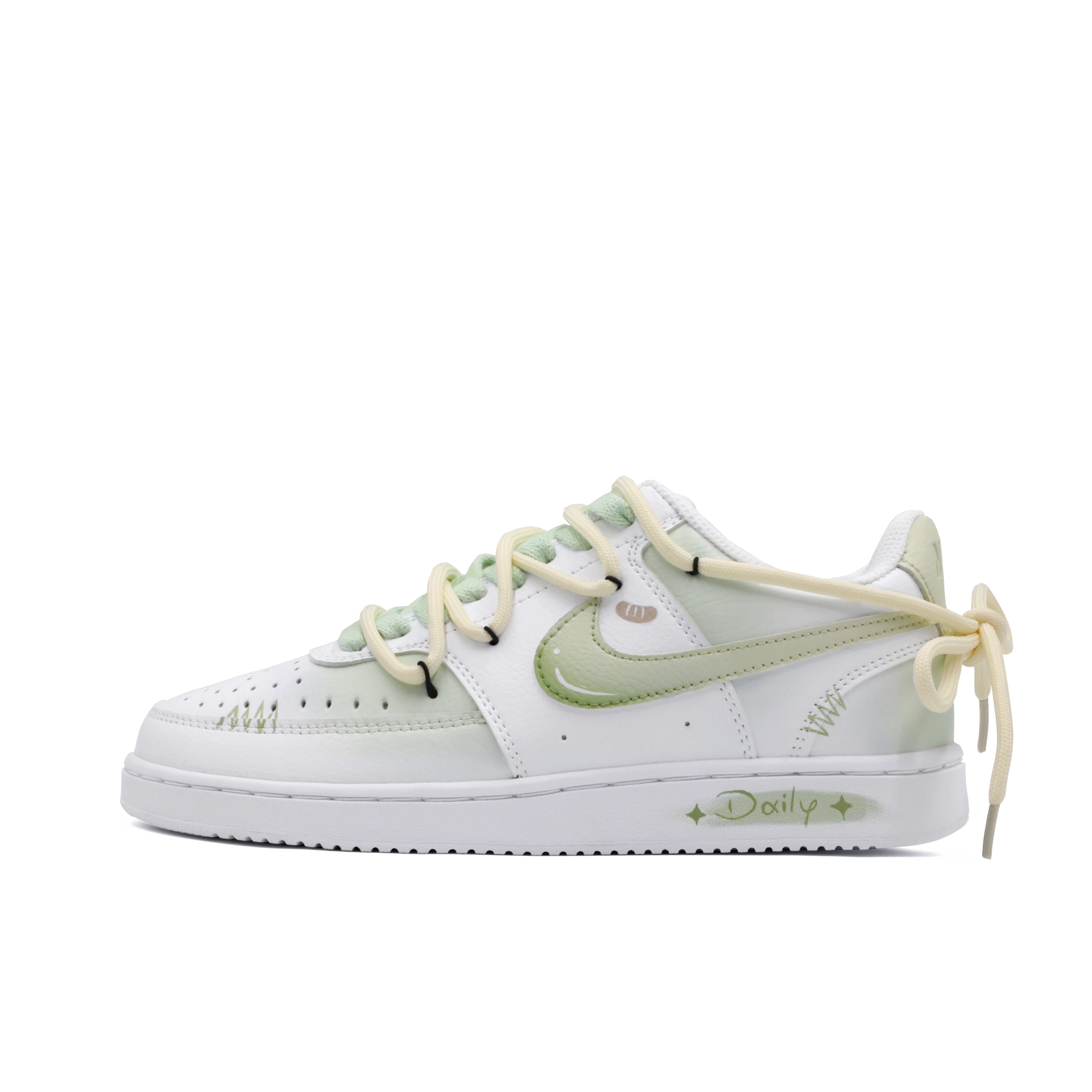 

Кроссовки Nike Court Vision Skateboarding Shoes Women's Low-top Cyan/green, зеленый