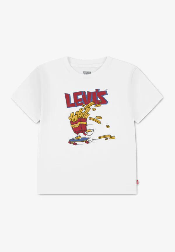 Футболка с принтом "картошка фри на свободном крое" Levi'S, Bright White — фото 4