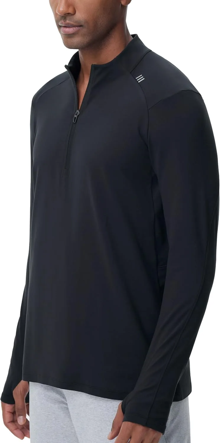 

The Gym People мужская половинная молния с длинным рукавом, мягкая легкая теплая толстовка для тренировок с отверстием для большого пальца