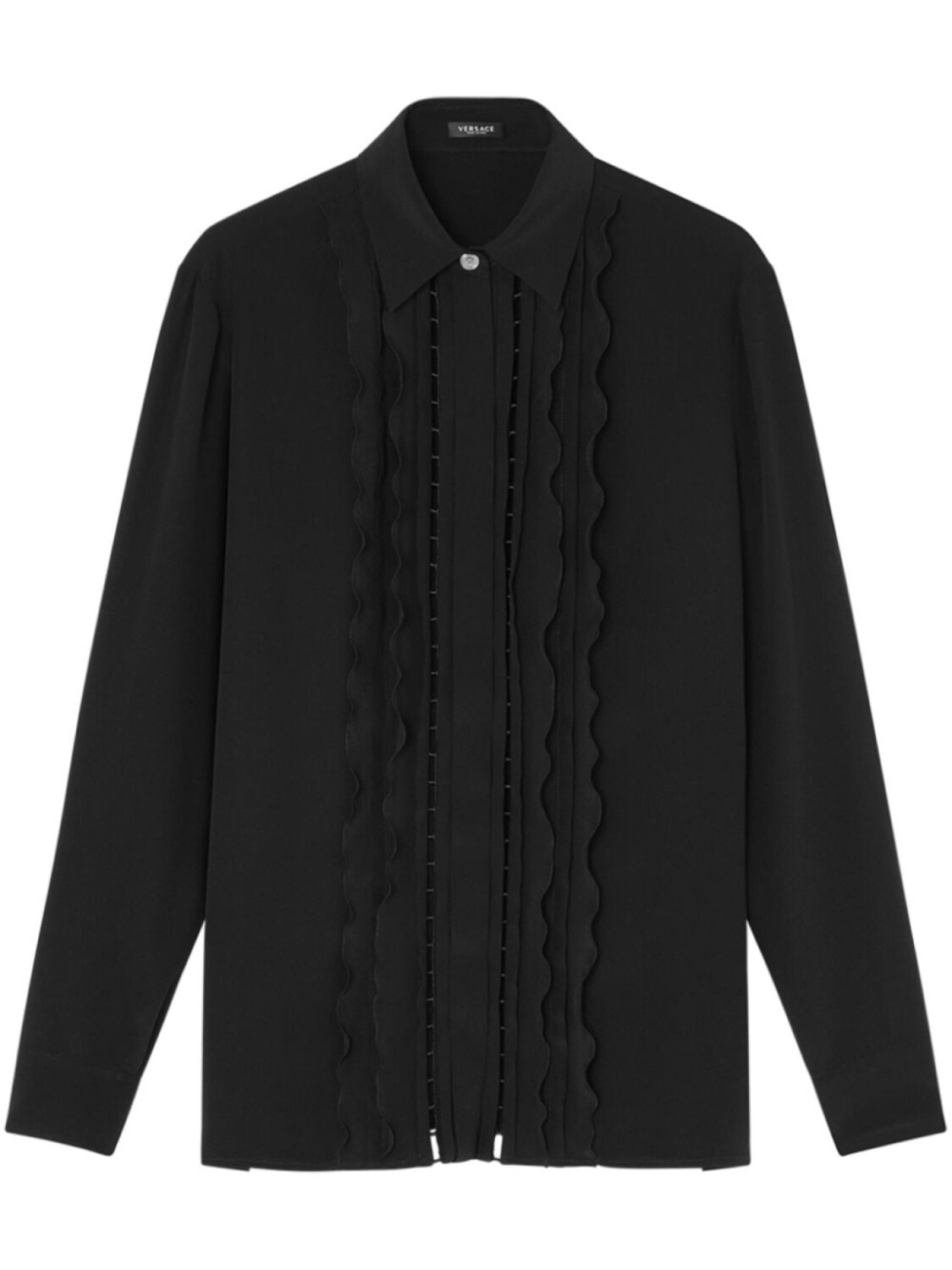 

Versace рубашка с длинными рукавами и оборками, черный