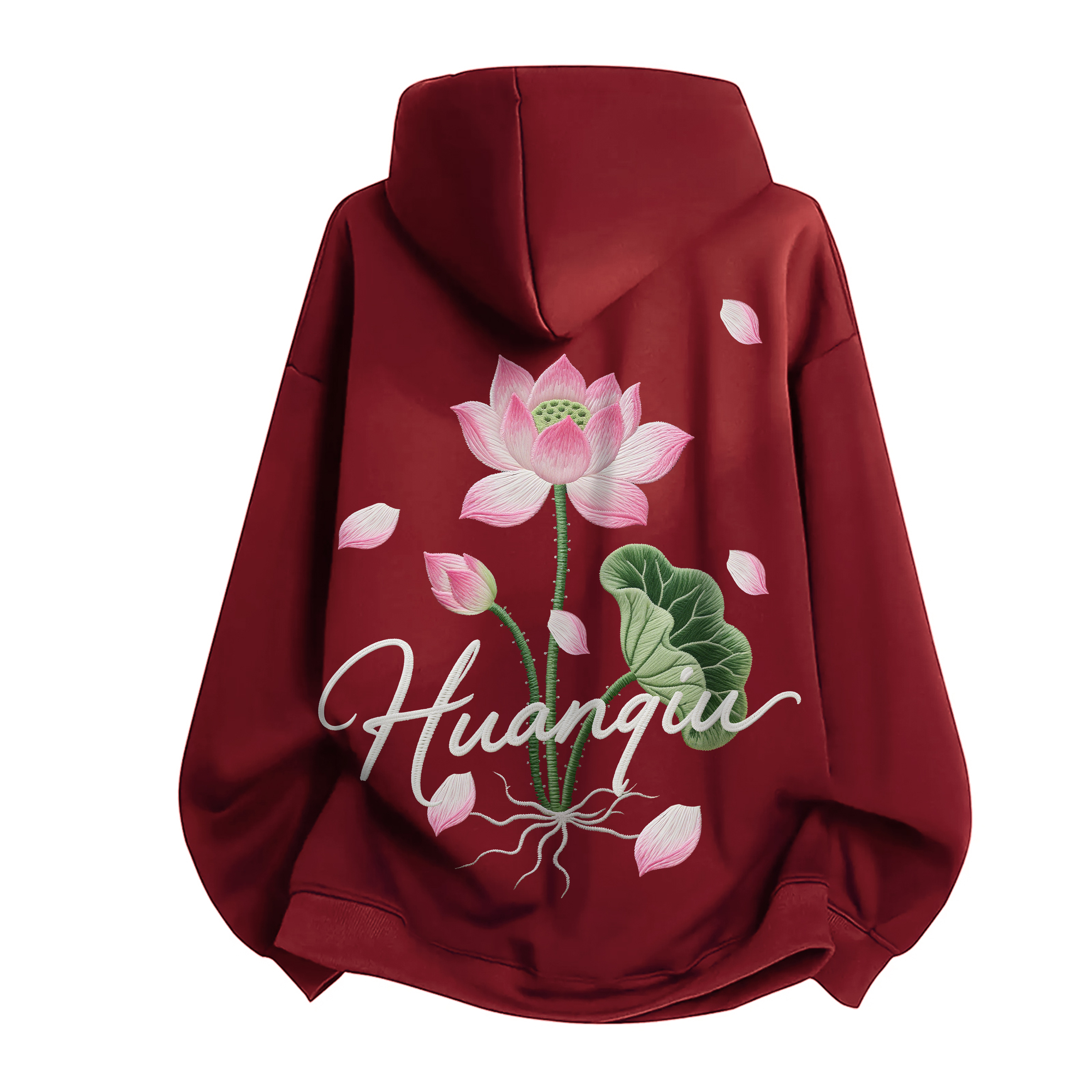 

Толстовка Unisex Hooded Moderate Heavyweight HUANQIU, burgundy