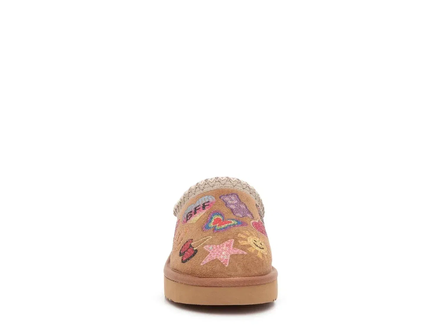 Детские тапочки Steve Madden Slipper Rizz's, размер Cognac, со стразами, уютные туфли HAWK1731, коричневый — фото 3