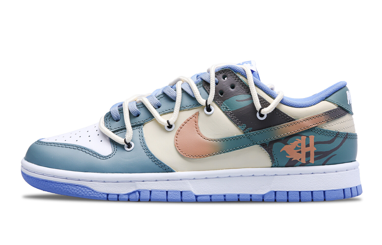 

Кроссовки Nike Dunk Skateboarding Shoes Unisex Low-top Dark Blue/black/white, цвет Arctic Fusion/Off White/Cream White