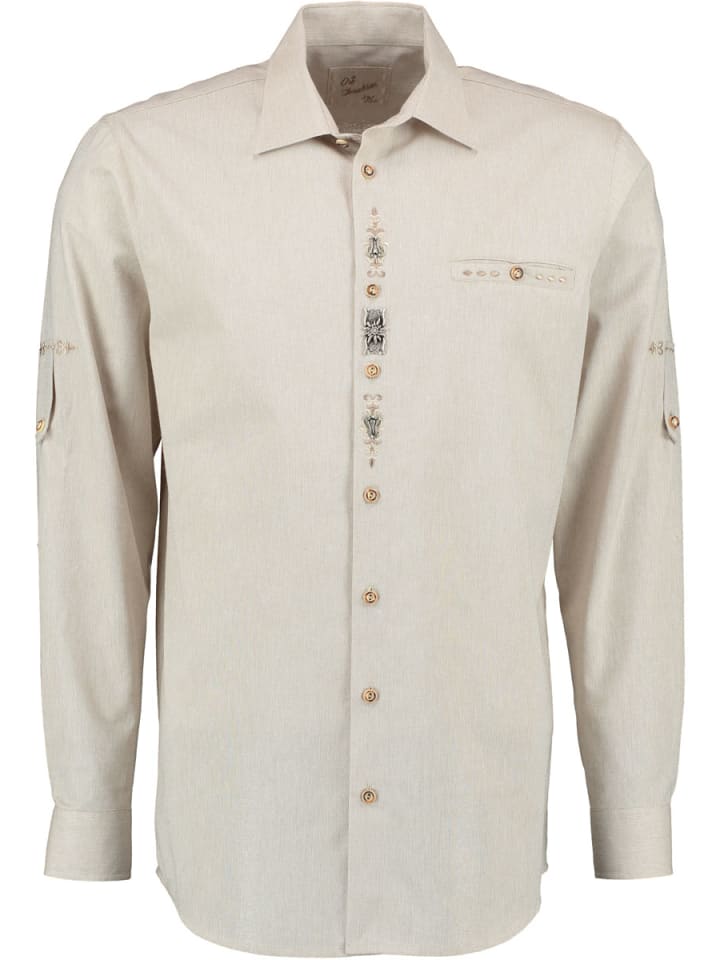 

Традиционная рубашка Rimeda бежевого цвета средней плотности OS-Trachten