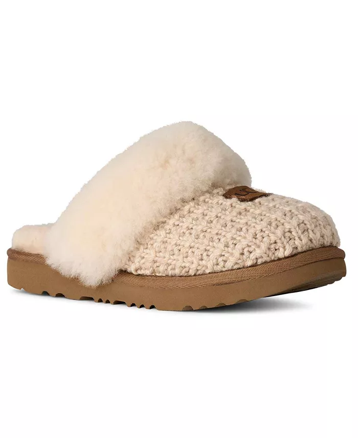 

Детские уютные вязаные тапочки Cozy II Ugg, загар/бежевый