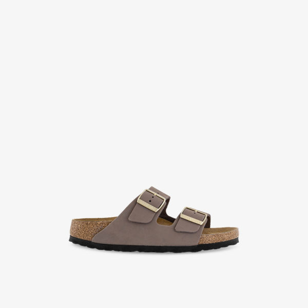 Сандалии Birkenstock Arizona из замши с двойными ремешками, фиолетовый
