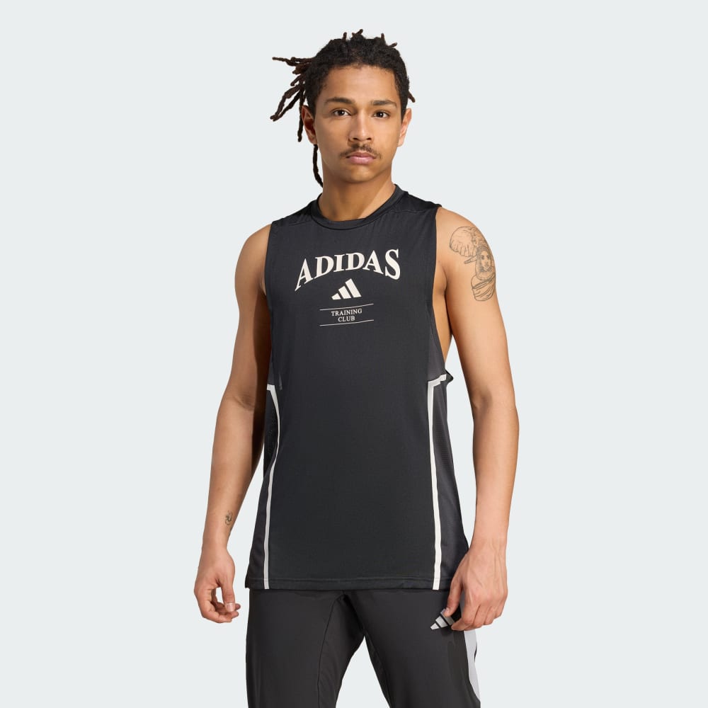 

Спортивный топ Adidas Designed-for-Training Legacy Tank Top, цвет Black/Chalk White