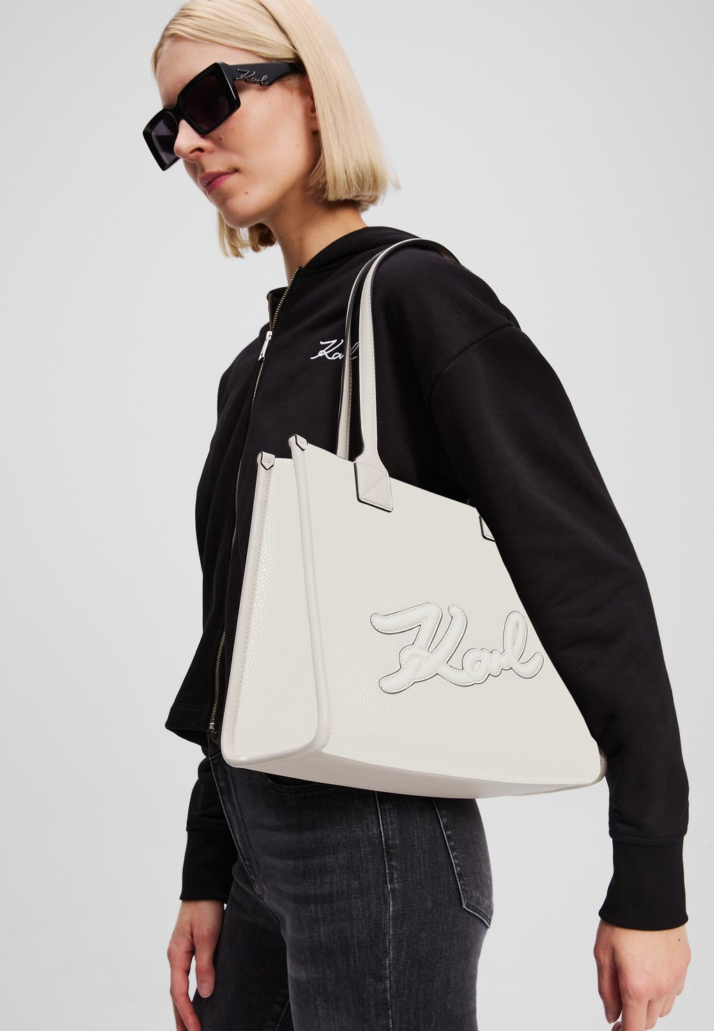 

Сумка SKUARE TOTE GRAINY KARL LAGERFELD, кремовый