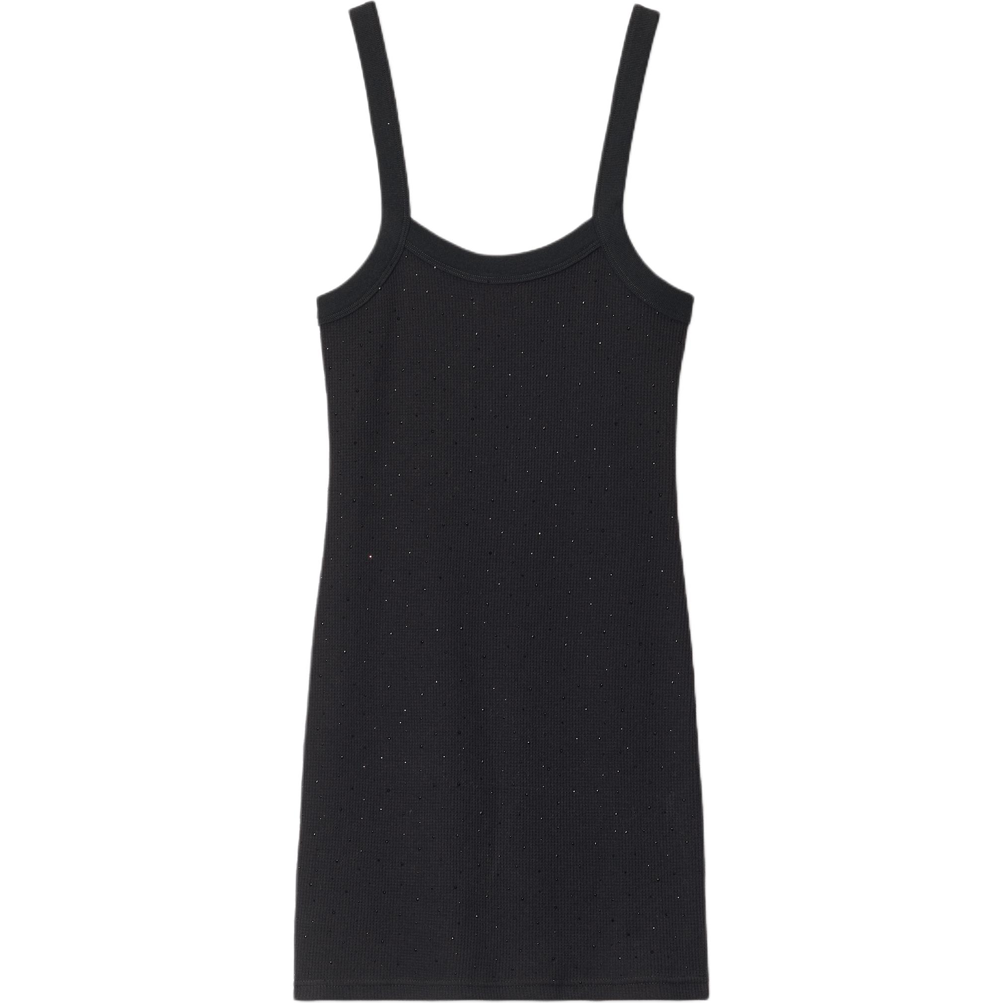 Вафельное мини-платье Alexander Wang, черный