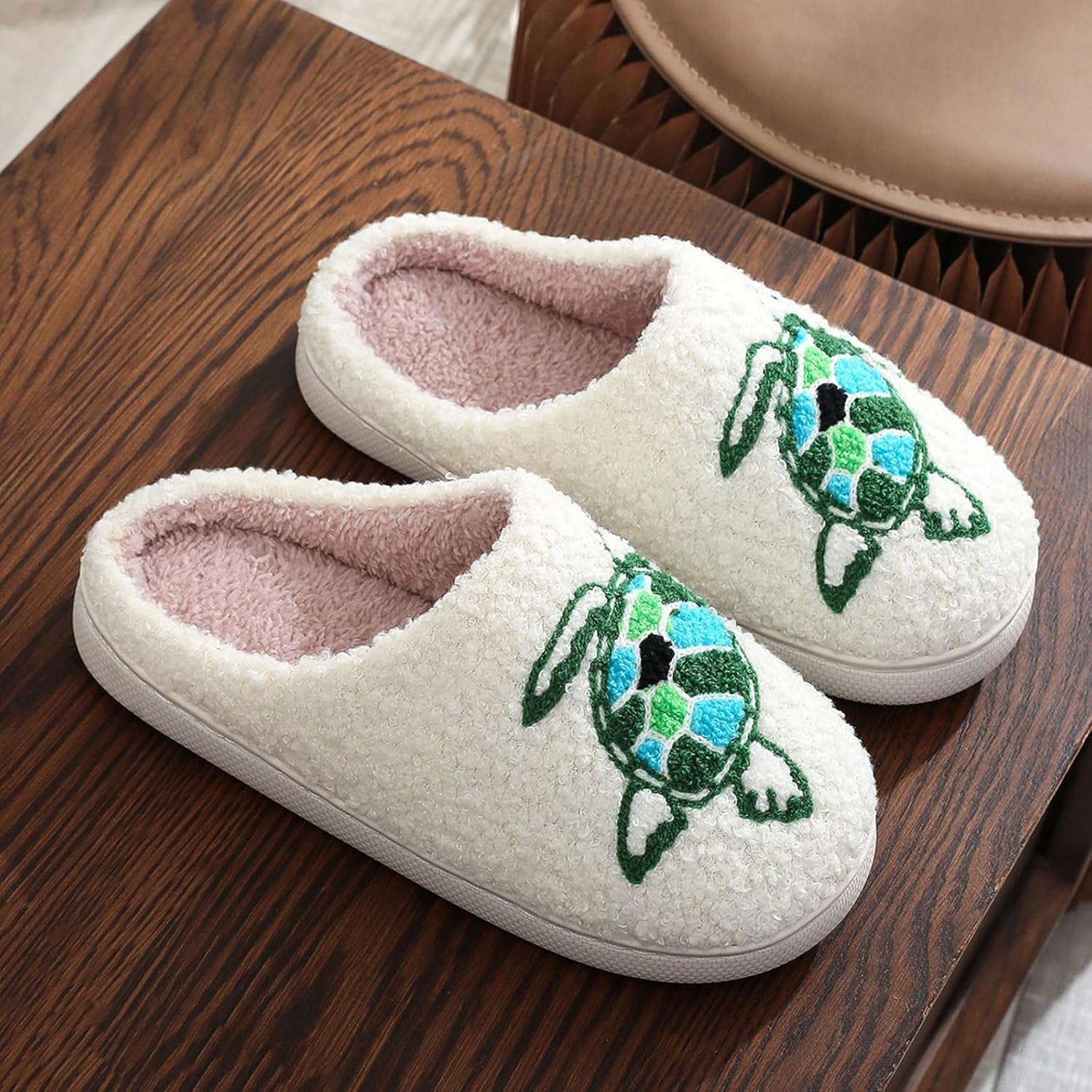 Тапочки JYSwoshoe с ворсом для женщин и мужчин, удобные домашние тапочки с памятью формы, мягкие плюшевые, теплые тапочки для дома и улицы, H 1 — фото 2