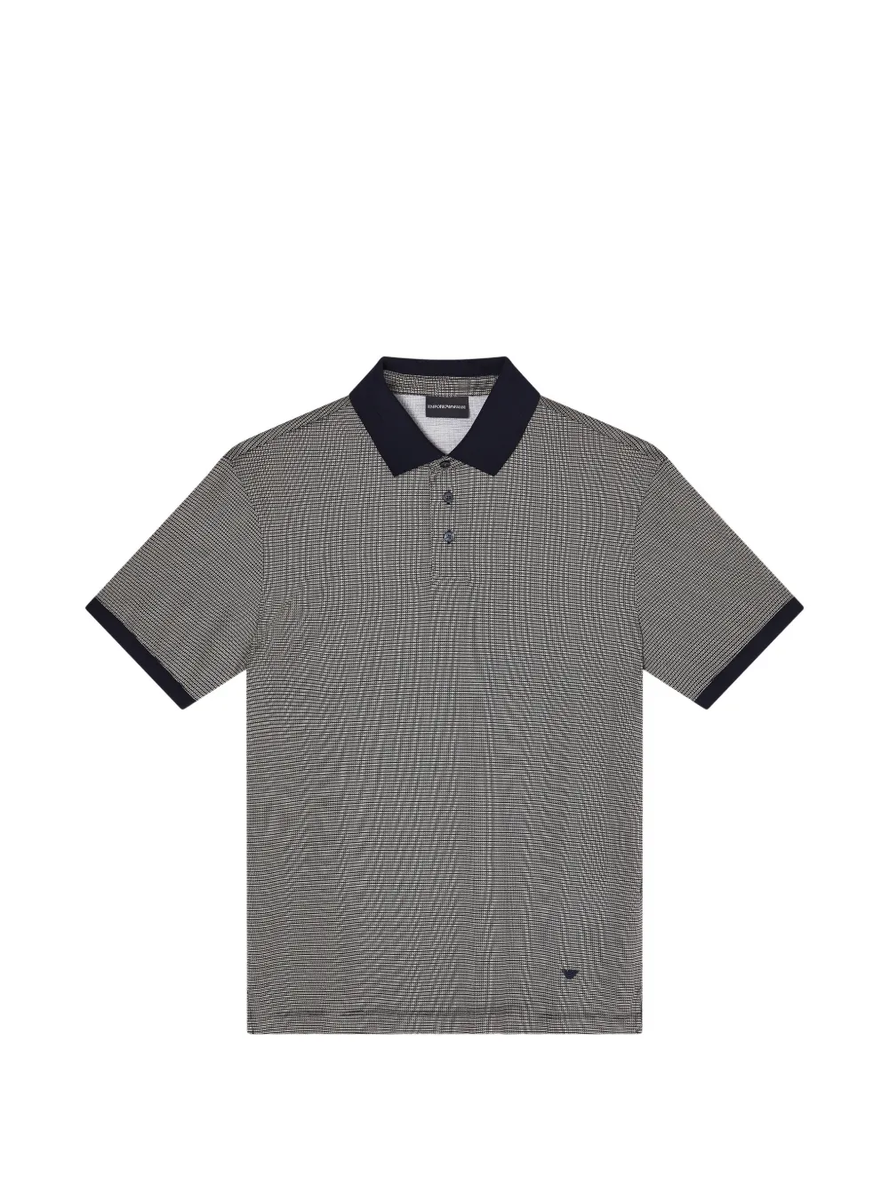 

Рубашка поло с узором Emporio Armani, черный