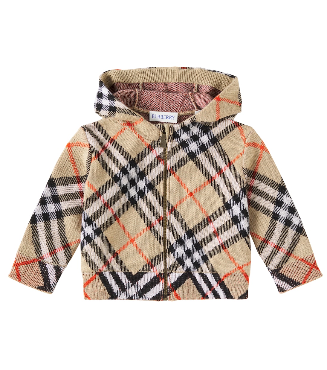 

Детская шерстяная куртка Baby Burberry в клетку Burberry Kids, Sand Ip Check