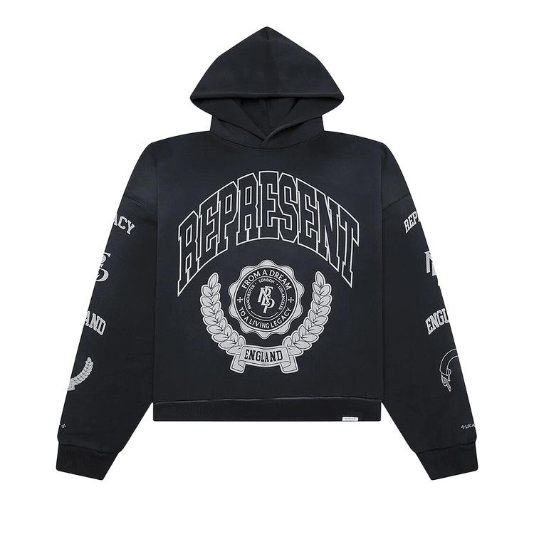 

Худи Represent Clo Legacy Crest Hoodie, Stained Black