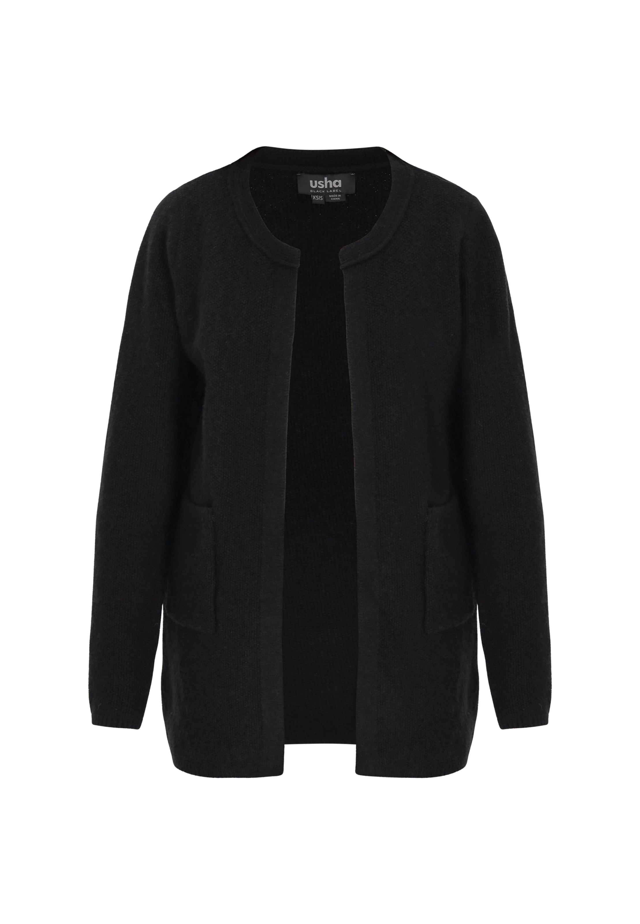 

Usha BLACK LABEL Вязаный кардиган в черном цвете