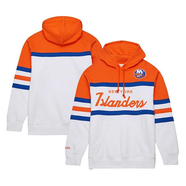 

Мужской бело-оранжевый худи New York Islanders Head Coach Mitchell & Ness