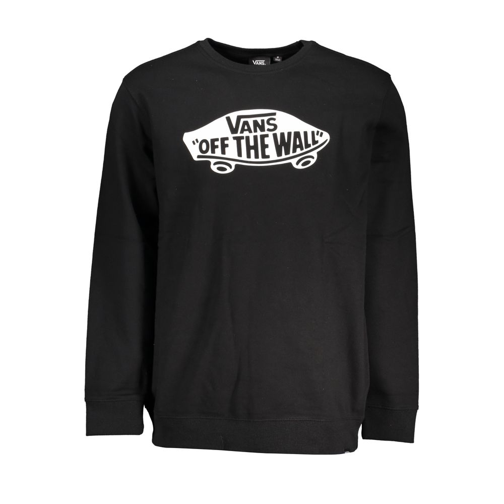 

Элегантная черная хлопковая толстовка с принтом логотипа Vans