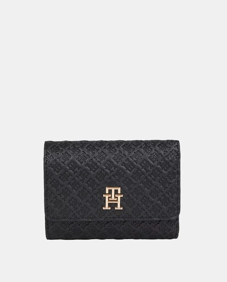 

Женский средний кошелек Trifold черного цвета Tommy Hilfiger, чёрный