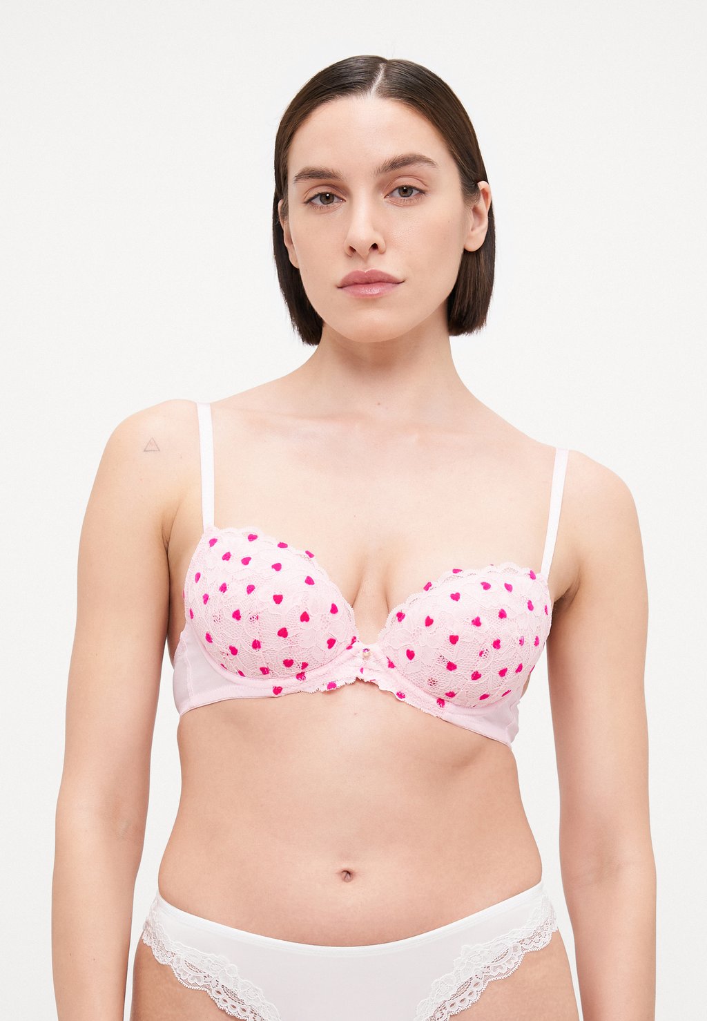 

Бюстгальтер пуш-ап PLANET FLOCKED PADDED PLUNGE Ann Summers, розовый