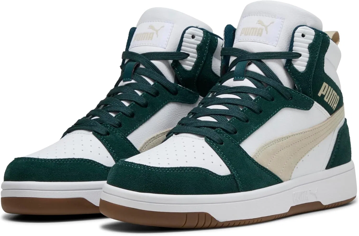 Кроссовки PUMA Adult Rebound v6 SD, Puma White Desert Dust Green Terrain