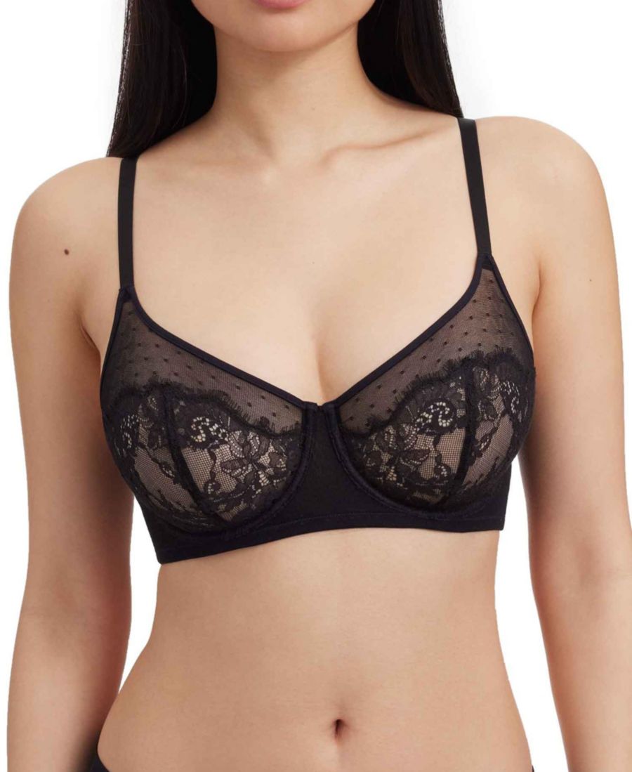 

Женский кружевной бюстгальтер Lace Amour с полным покрытием, без подкладки и с гладкой спинкой Skarlett Blue, Black