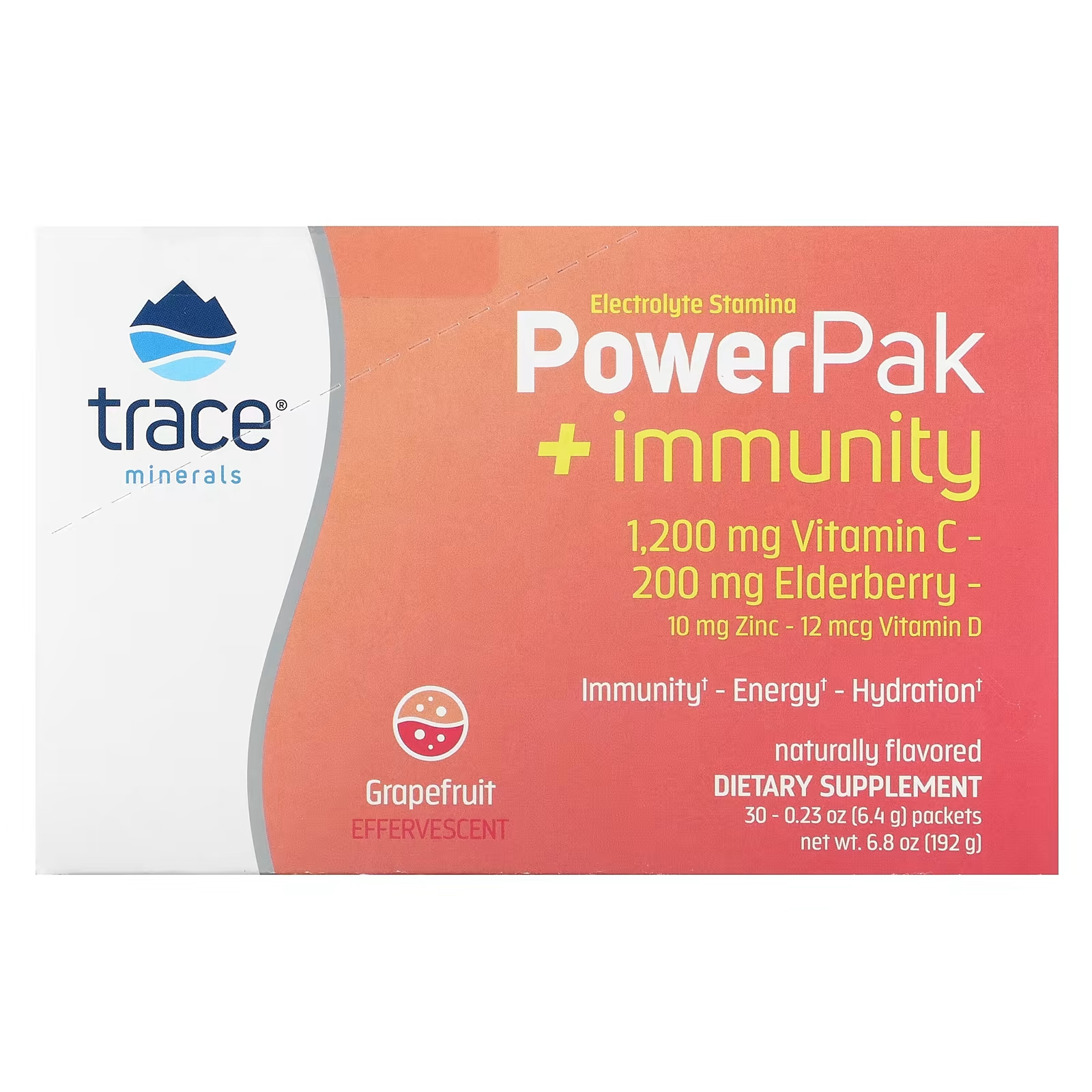 

Электролит Trace Minerals Stamina PowerPak + Immunity Grapefruit, 30 пакетов