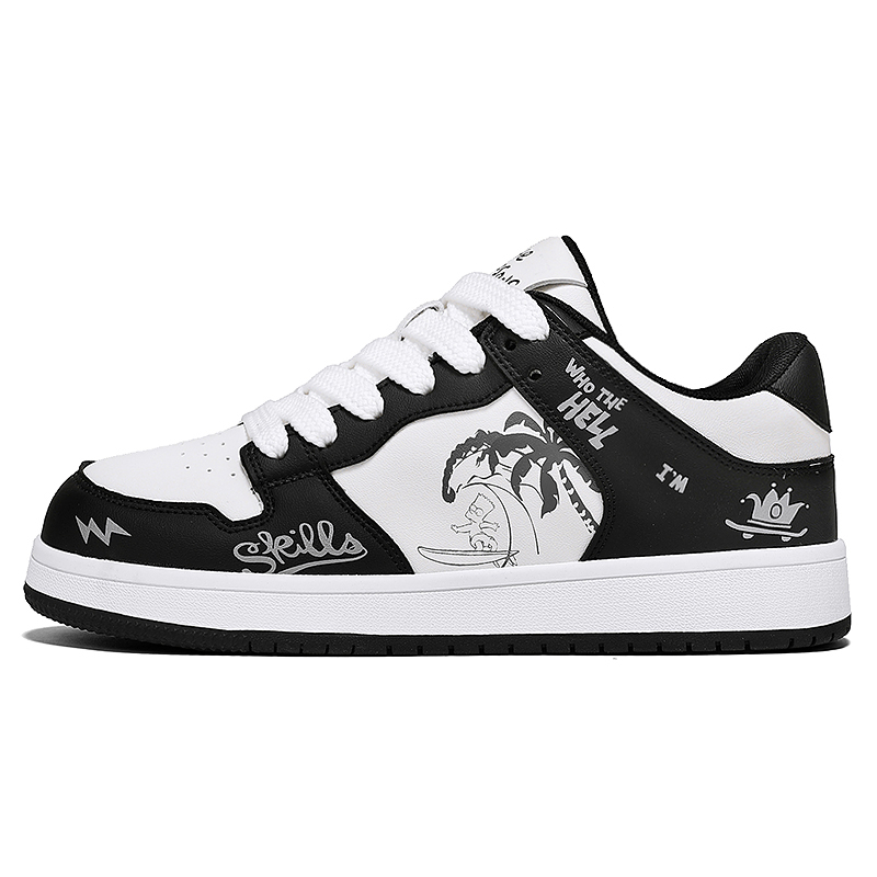 

Кроссовки The Simpsons Skateboarding Shoes Unisex Low-top, черный/белый