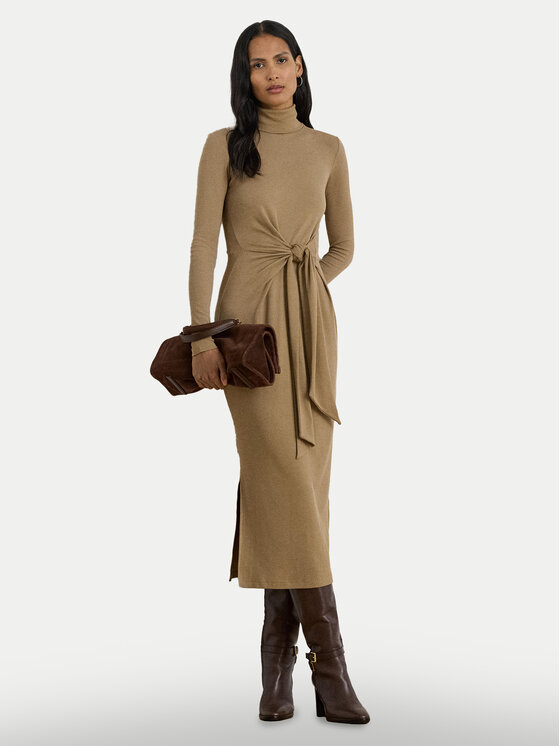 

Вязаное платье slim fit 200980028003 Lauren Ralph Lauren, бежевый