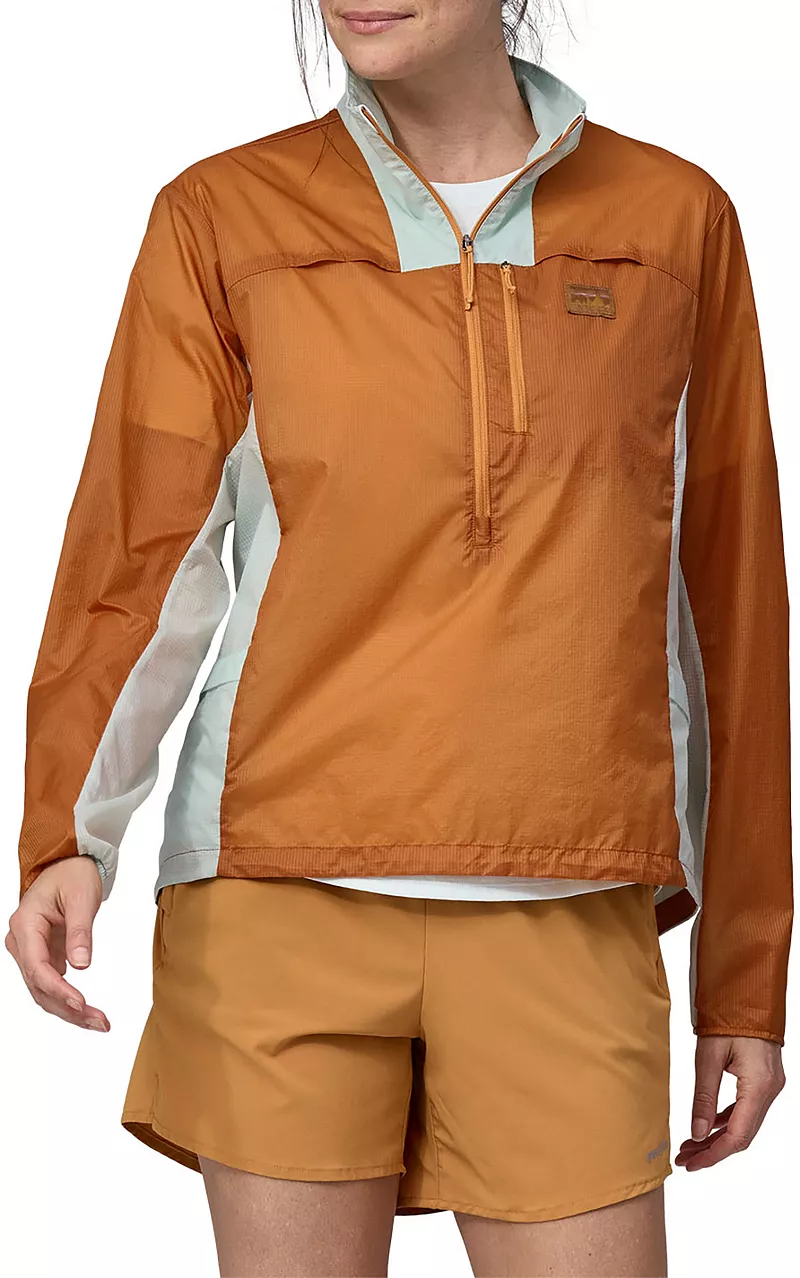 

Женский пуловер с молнией 1/2 Patagonia Houdini Stash, цвет Golden Caramel